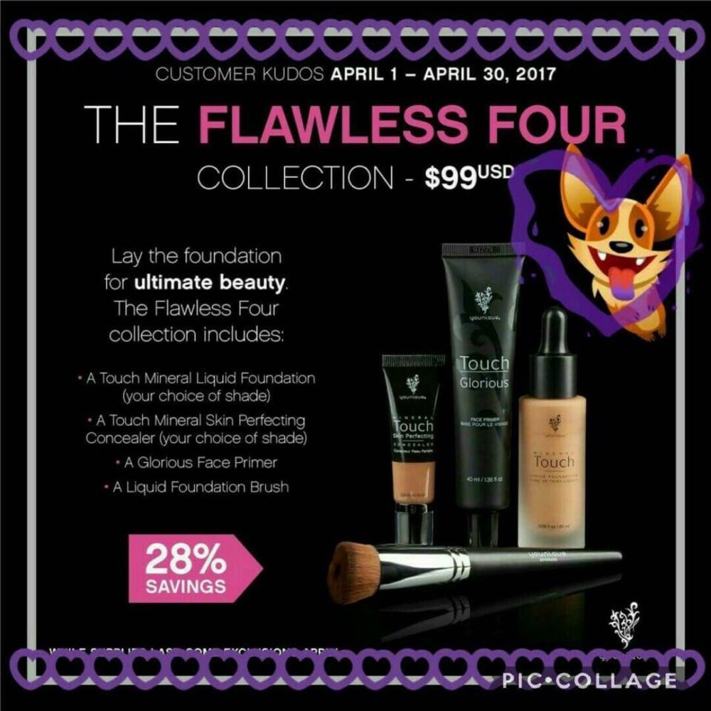 April KUDOS-Younique Flawless Four Collection