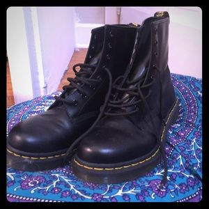 Size 9 Doc Martens, black, literally worn twice