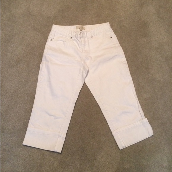 Talbots Denim - Talbots White Cropped Denim Jeans
