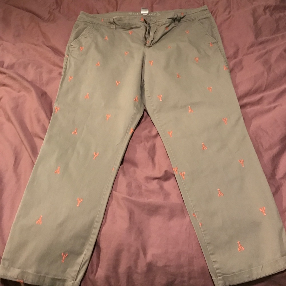 Old Navy chino pants with lobsters