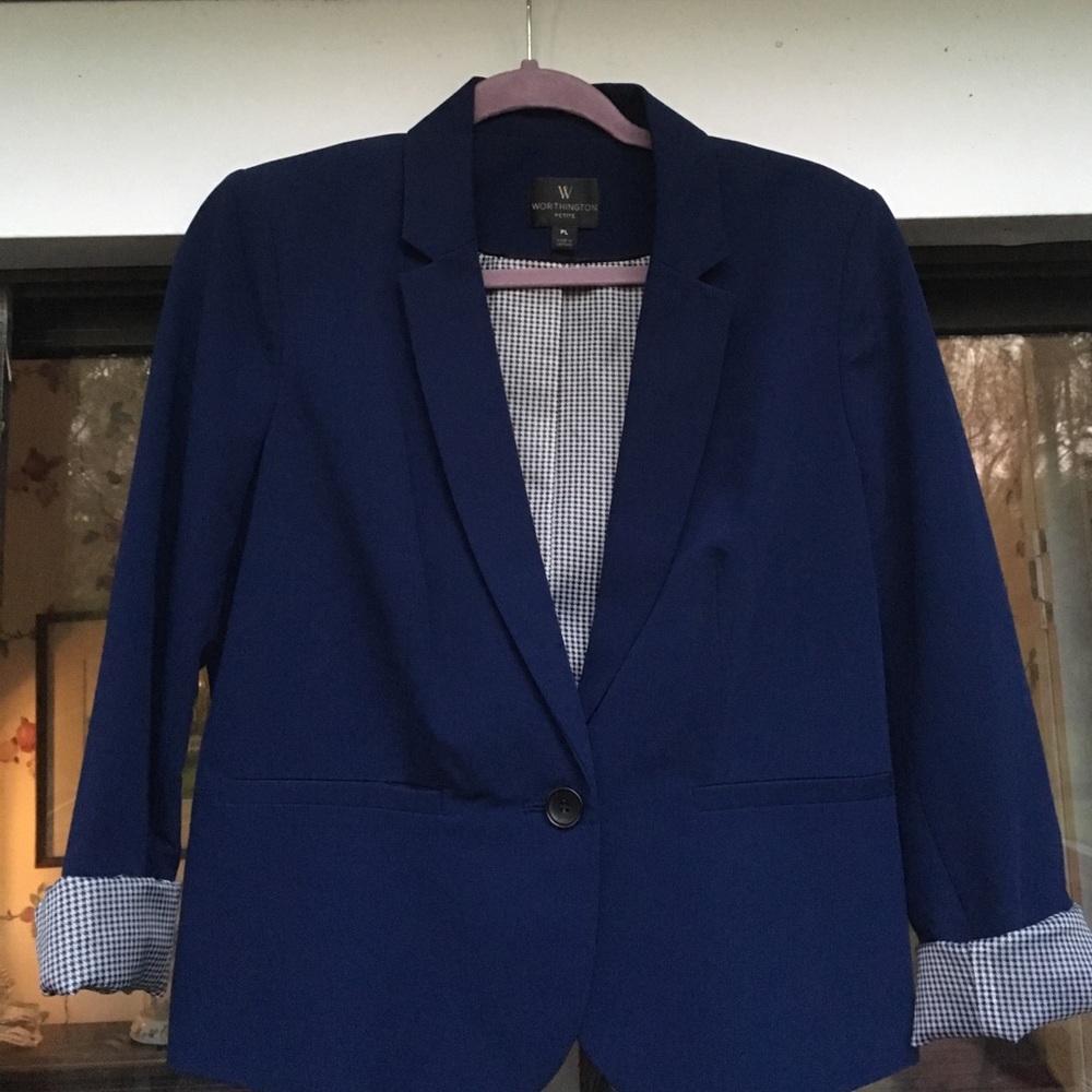Petite Large Navy Blue Blazer