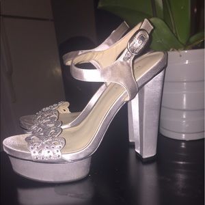 Flower open toed summer heel