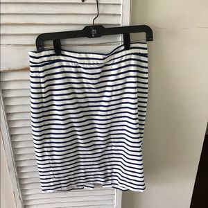 J. Crew stripe pencil skirt size 8