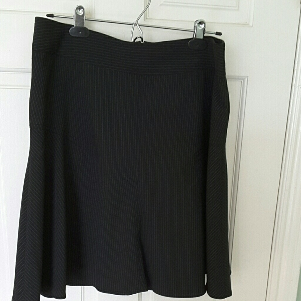 Black pinstripe skirt
