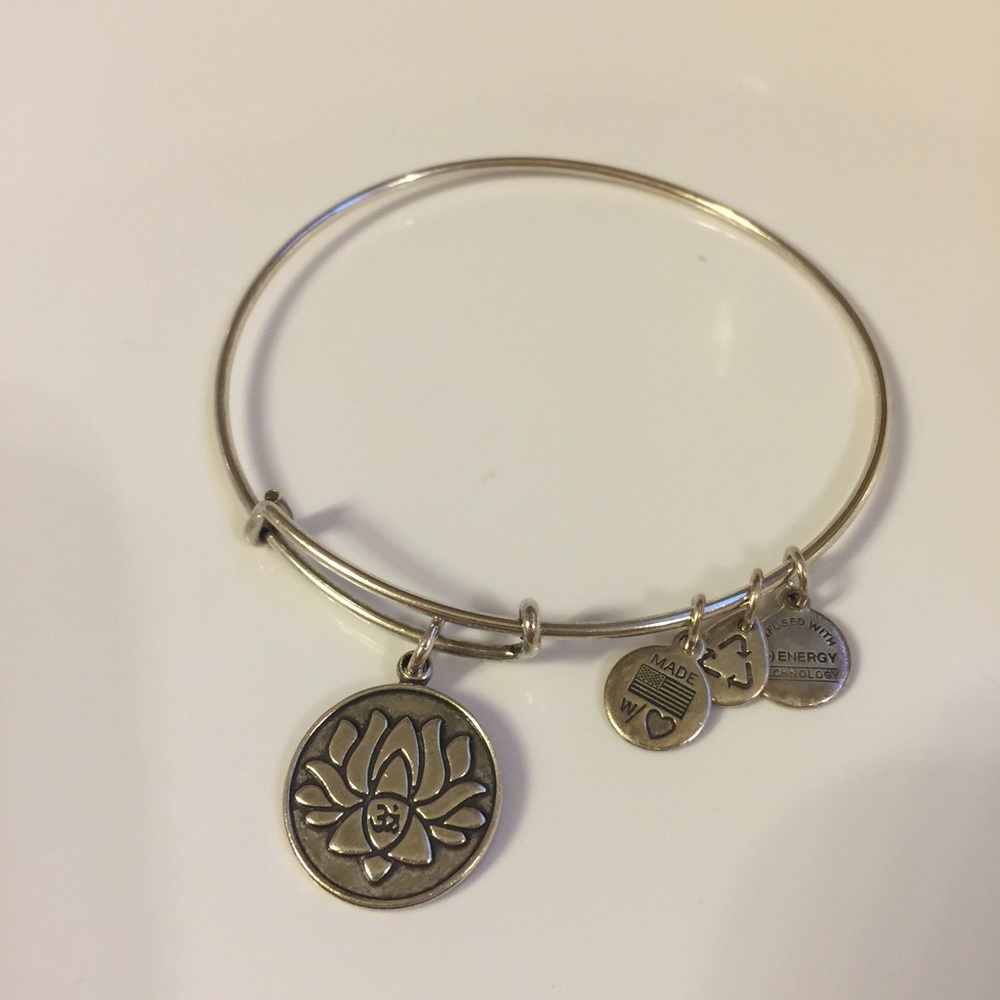 Alex and Ani Lotus Peace Petals in silver