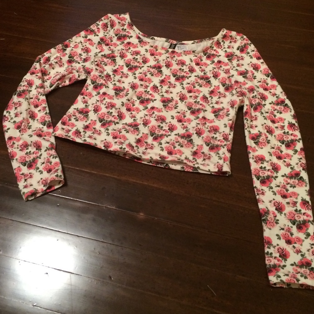 Spring floral top crop top