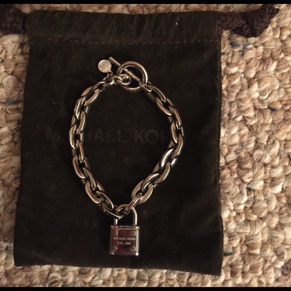 MK Michael Kors Sterling Silver Lock Bracelet! 🔐