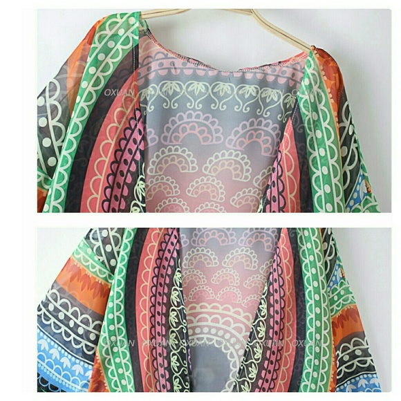 🎈REDUCED: Multicolored Tassled Kimono - Picture 3 of 7