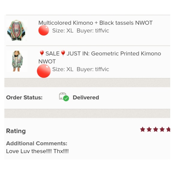 🎈REDUCED: Multicolored Tassled Kimono - Picture 7 of 7