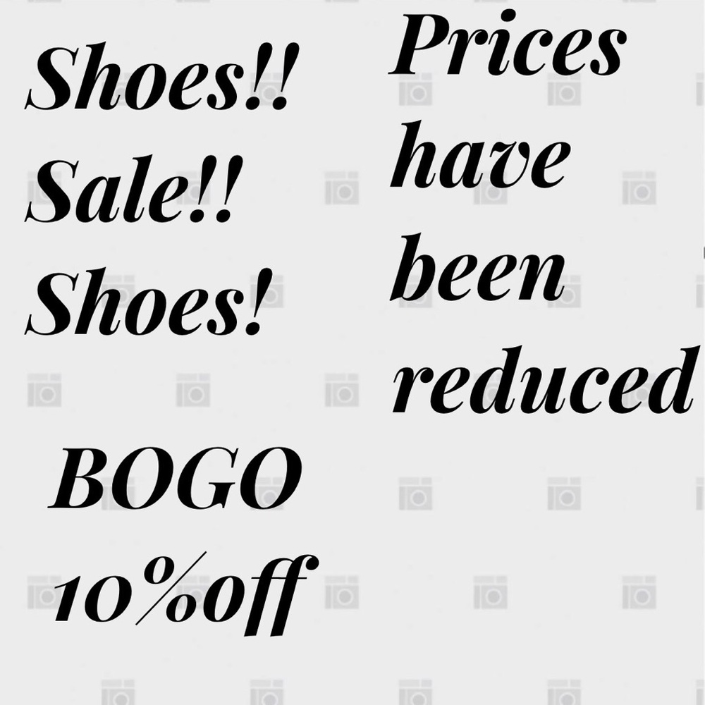 Price Reduction on shoes!!