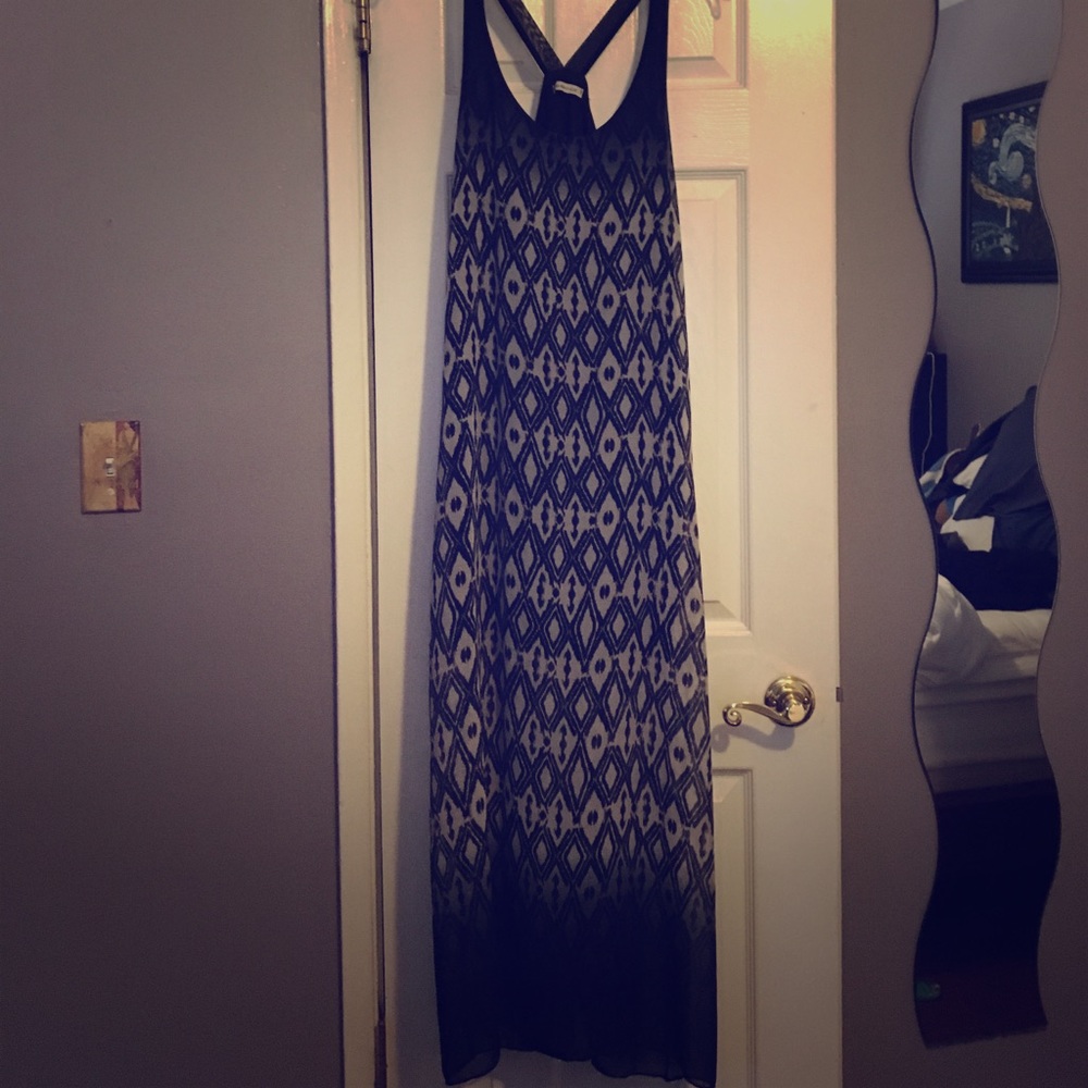 Ambiance Apparel black crisscross back maxi dress