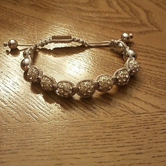 balla Jewelry - 5/25 Silver rhinestone grey bracelet