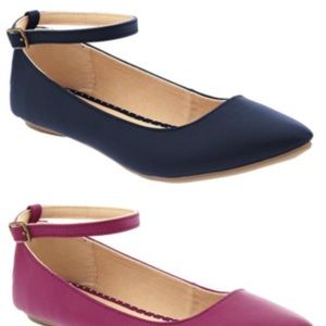 Navy blue flats