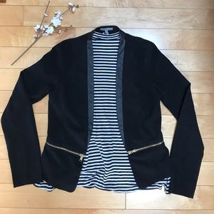 Black blazer with zip off bottom
