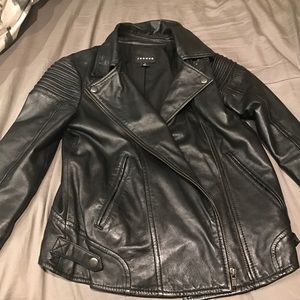 Trouve Real Leather Moto Jacket