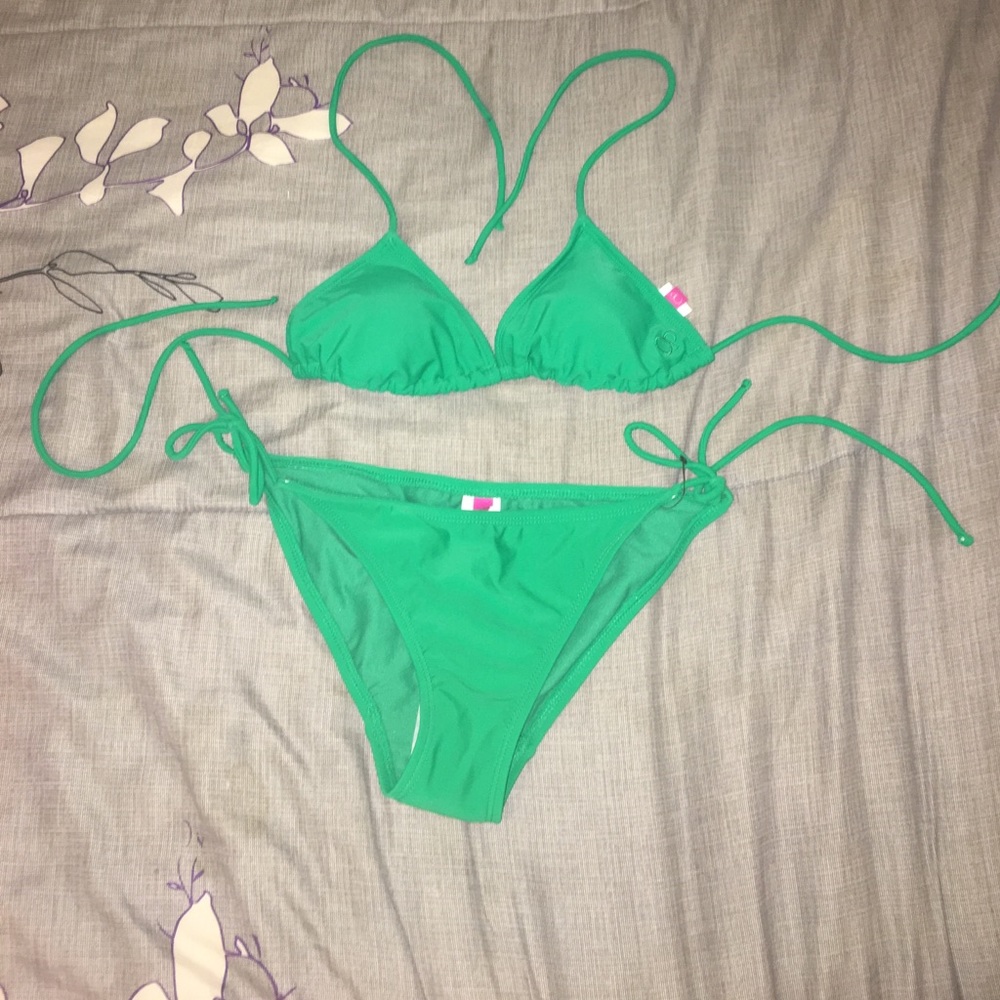 Green bathing suit