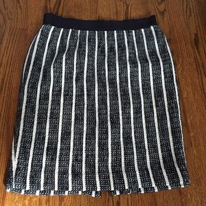 Ann Taylor Straight Pencil Skirt Navy White Size 6