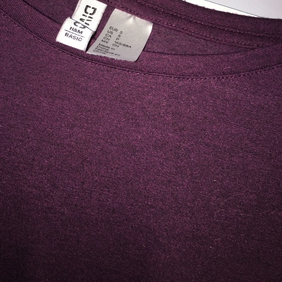 divided long sleeve maroon top - Picture 3 of 3