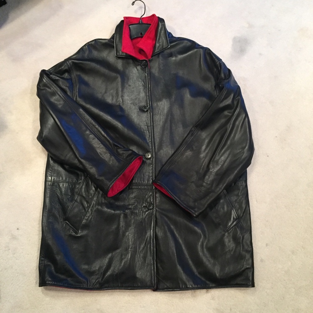 Vintage Leather and Wool Reversible Jacket