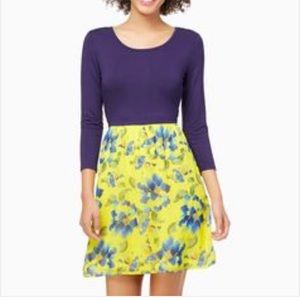 Charming Charlie navy and yellow floral dress