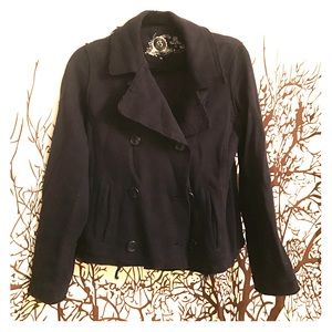 Cotton pea coat/sweater