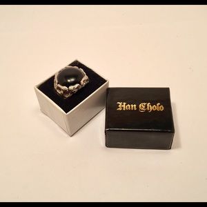 Han Cholo Native OG Sterling Silver and Onyx Ring