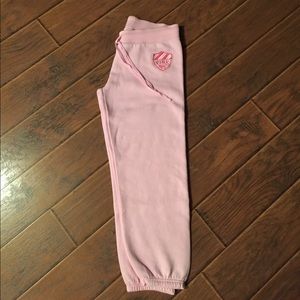 Pink crop sweats