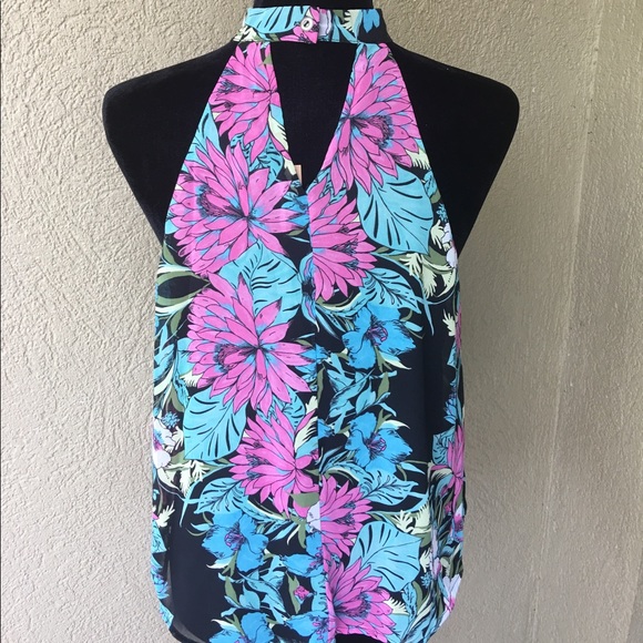 HP Flirty Black Floral halter - Picture 5 of 6