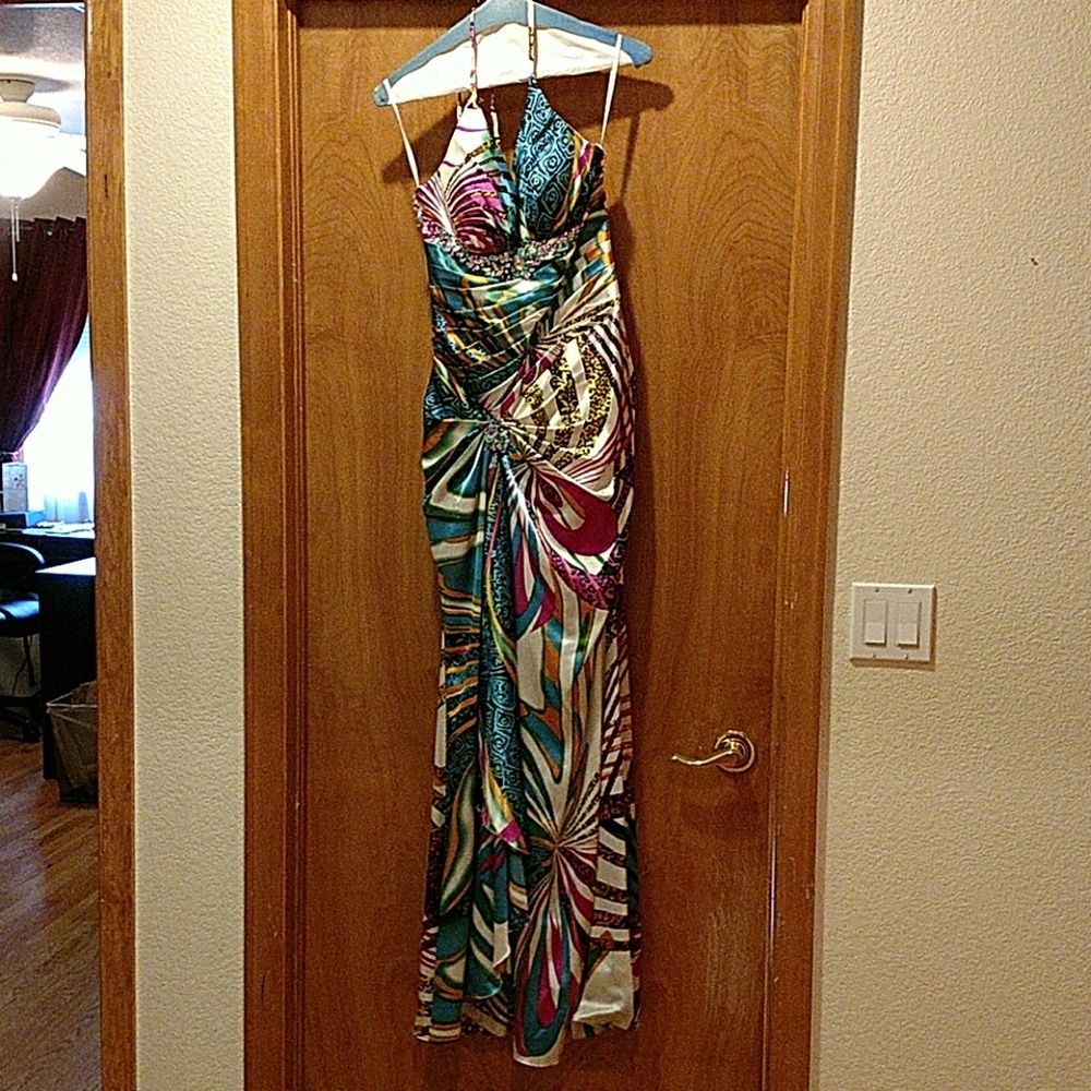 Fun Print Prom Dress