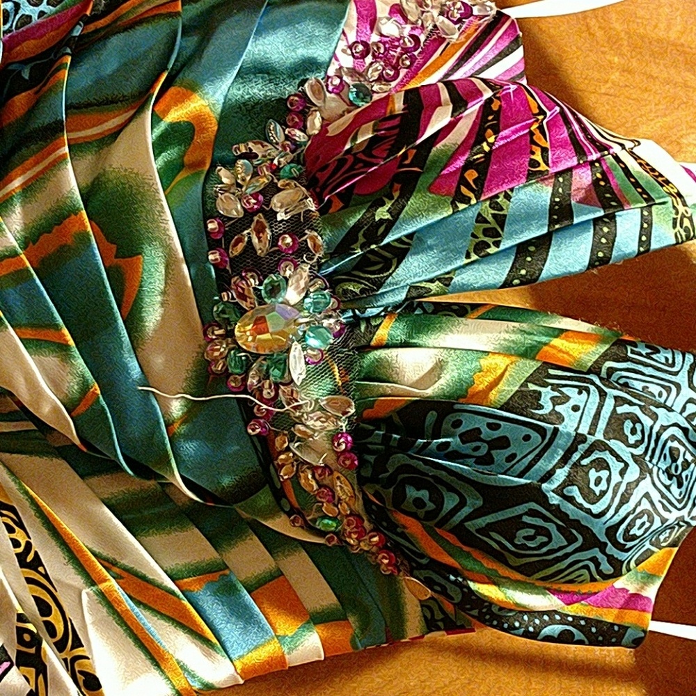 Fun Print Prom Dress - Picture 3 of 5