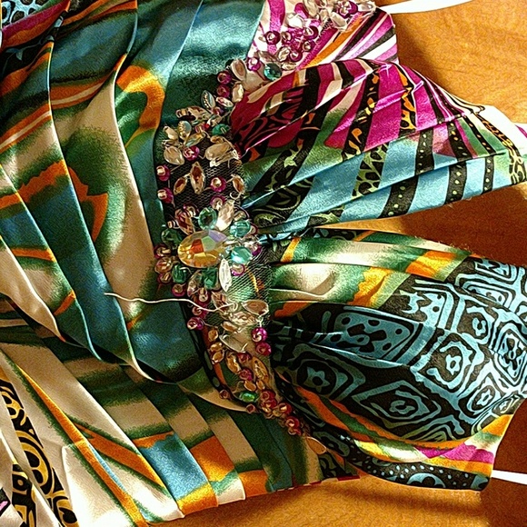 Fun Print Prom Dress - Picture 3 of 5