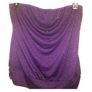 Lane Bryant Purple Strapless Tank Size 14/16