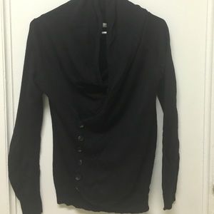 YA Los Angeles Black wrap Sweater