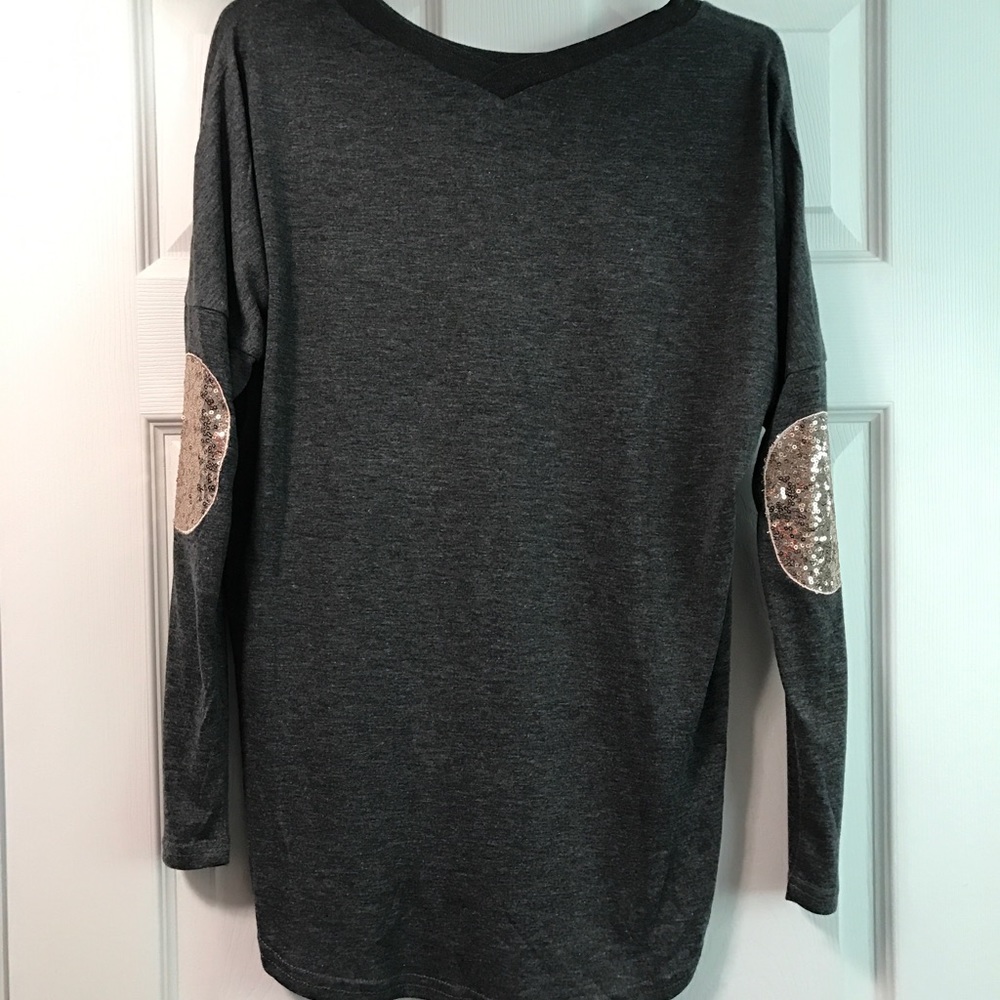 Size M Sparkle Elbow Sweater
