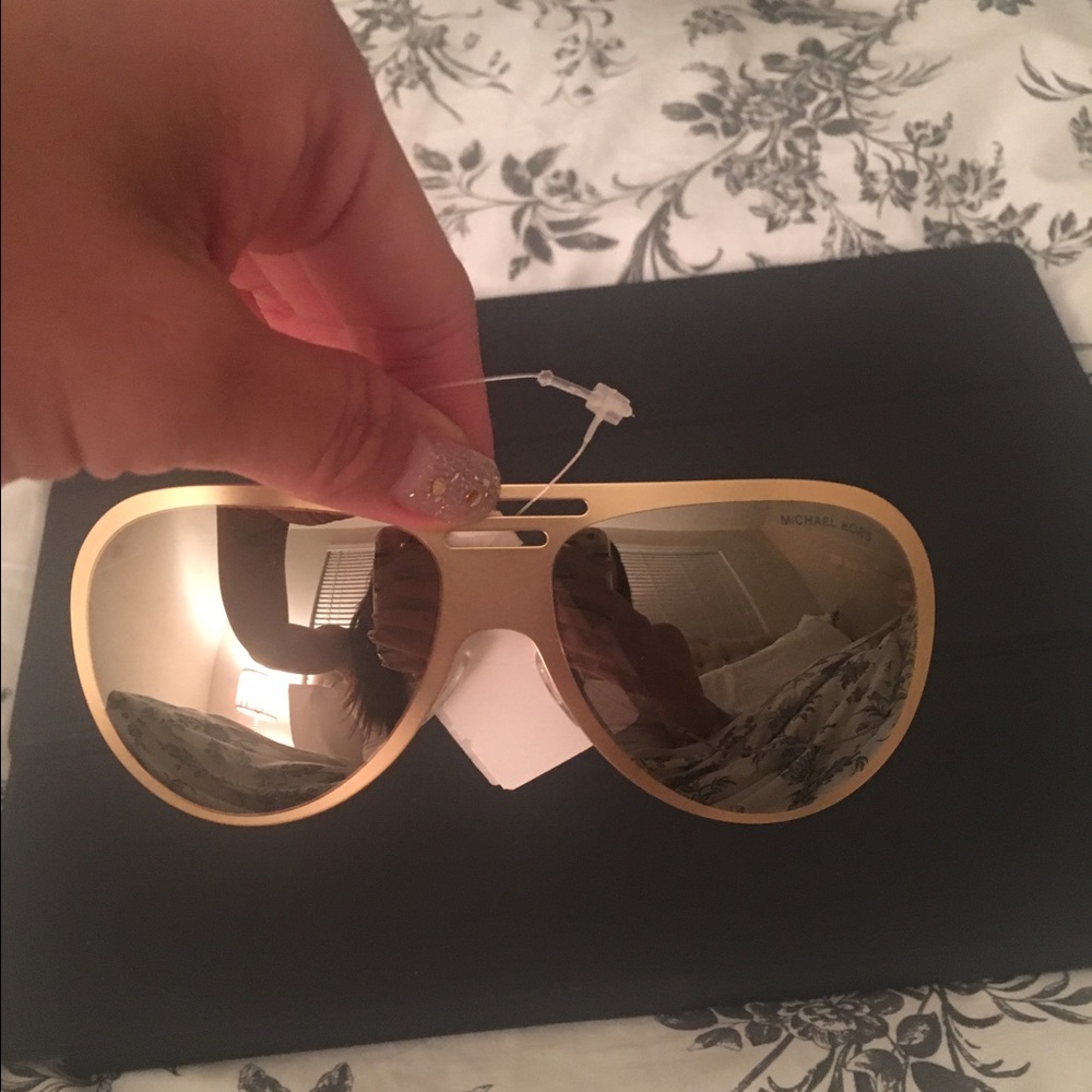 Michael Kors gold aviator sun glass