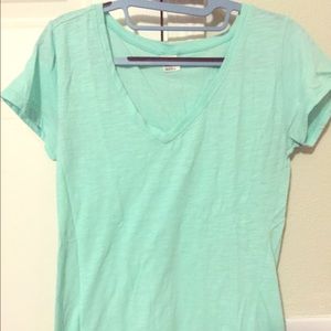 Mint v-neck tee