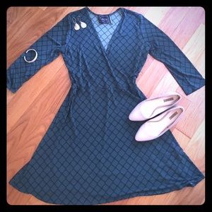 Classic Leota faux wrap dress