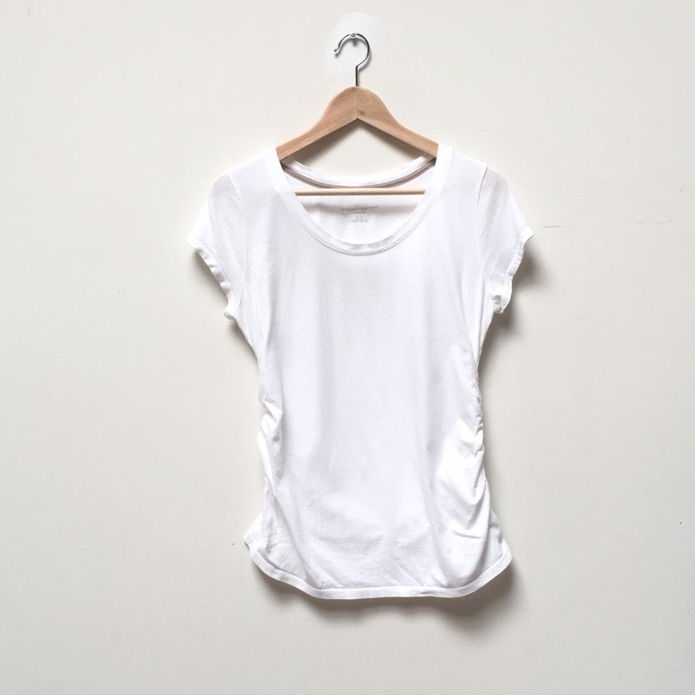 White maternity tee
