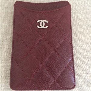 CHANEL Quilted Leather Card Holder