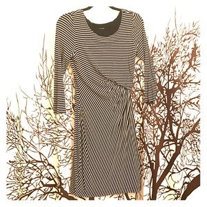 Striped, long sleeve dress