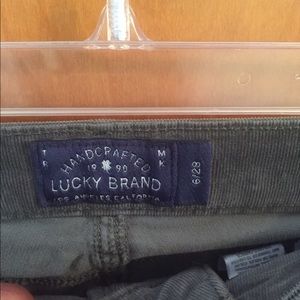 Lucky brand olive green corduroys