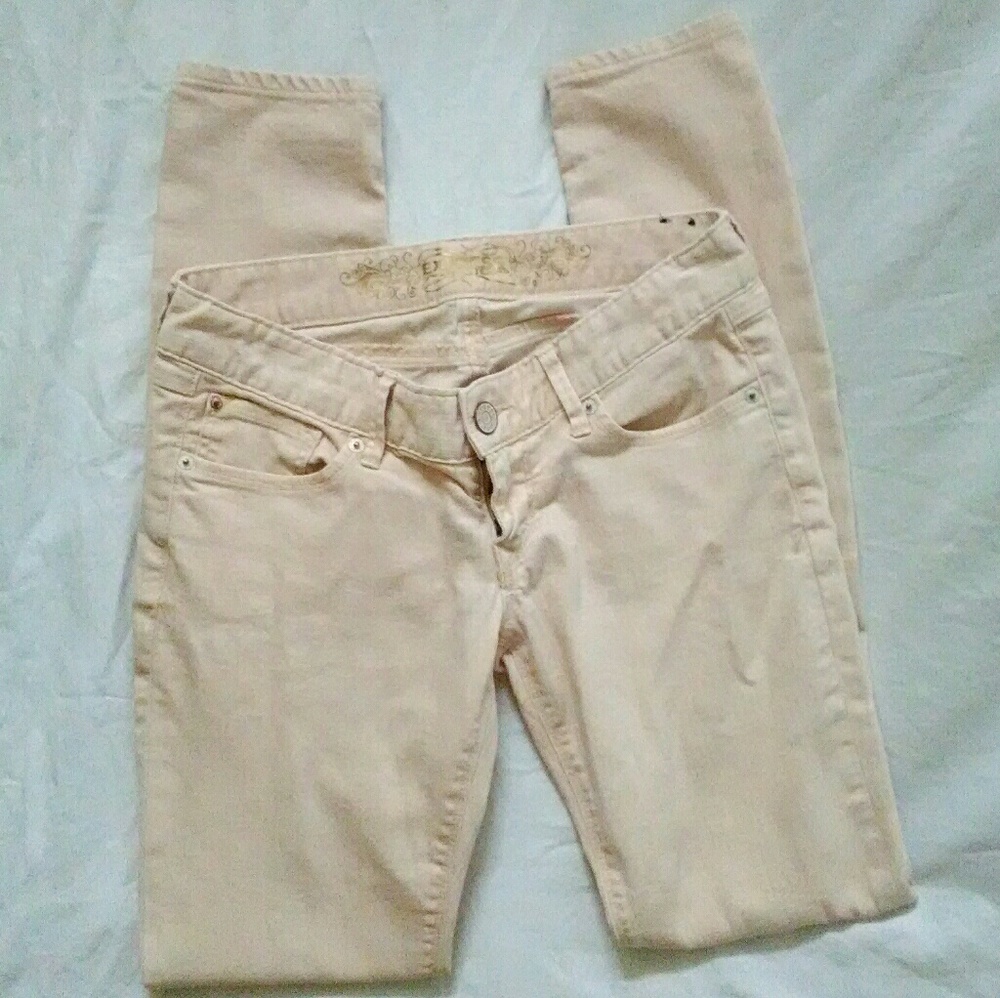 Express Colored Jean Leggings Blush / Peach 4