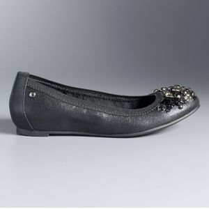 Simply Vera Wang Black flats, size 9