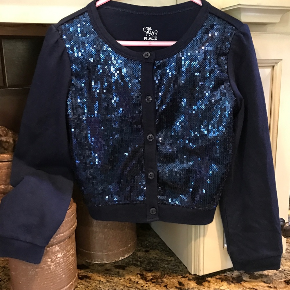 Girl's Sequined Cardigan