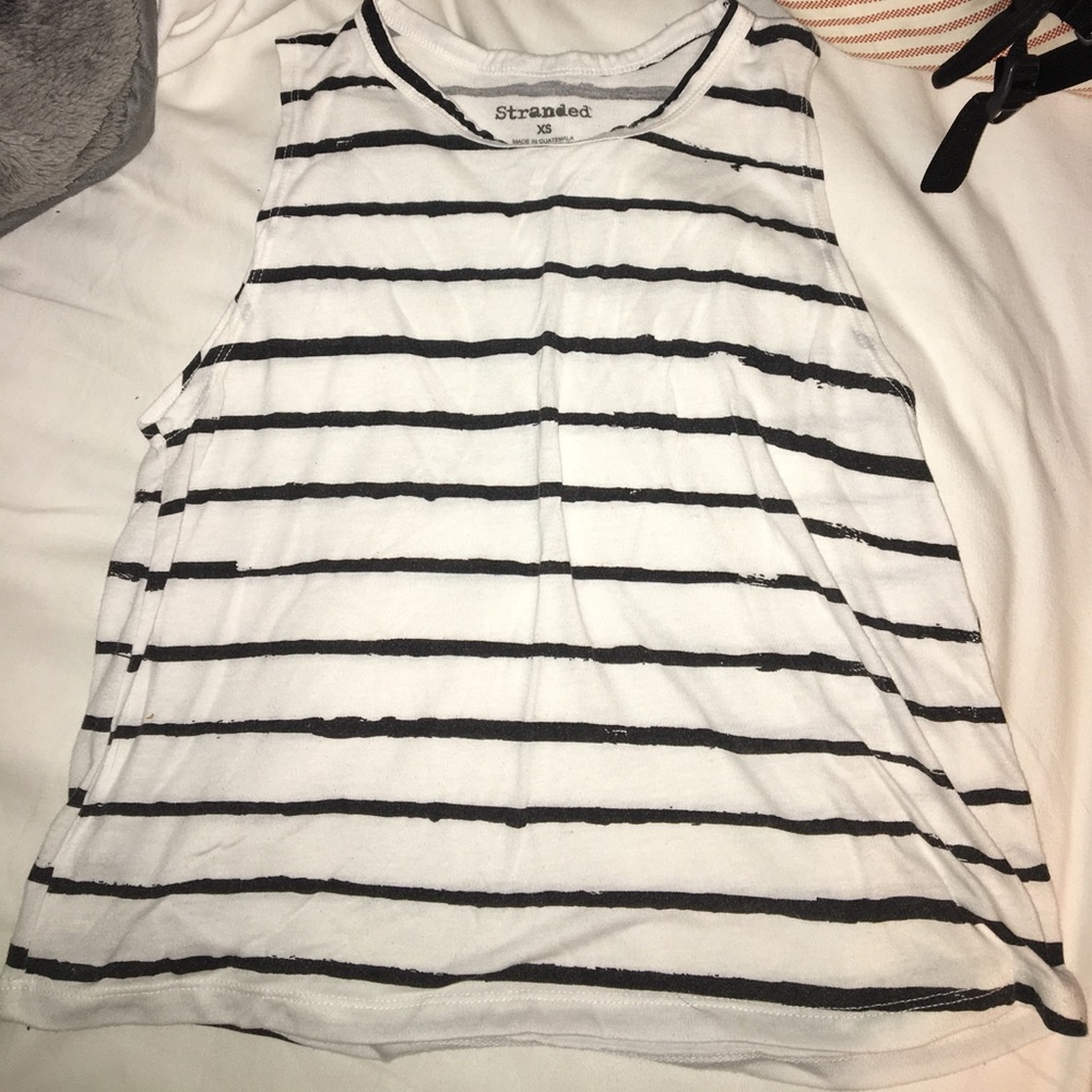 Striped sleeveless T