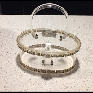 Vintage Clear Lucite Handbag