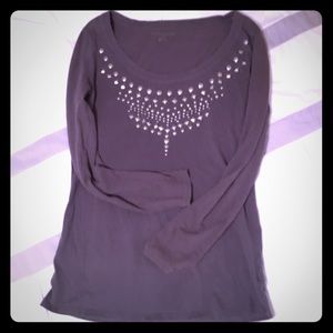 New York & Company Long Sleeve T Shirt