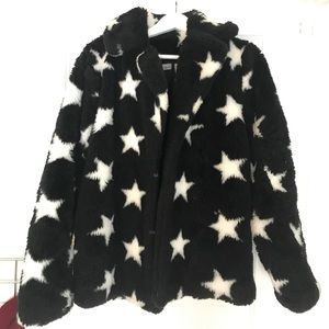 Faux fur star coat