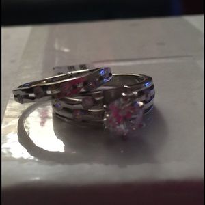 New new 925 sterling silver Beautiful ring set