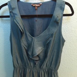 Express ruffle/peplum top in teal